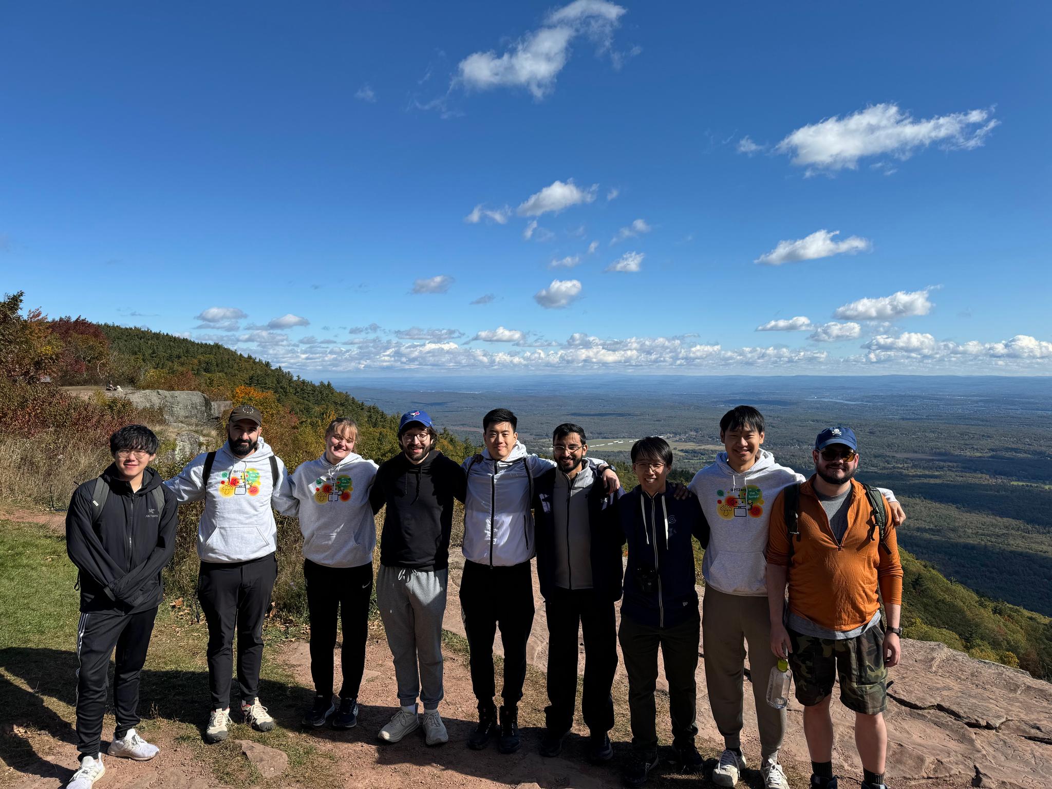 GPTZero team employees at an offsite in Hudson Valley