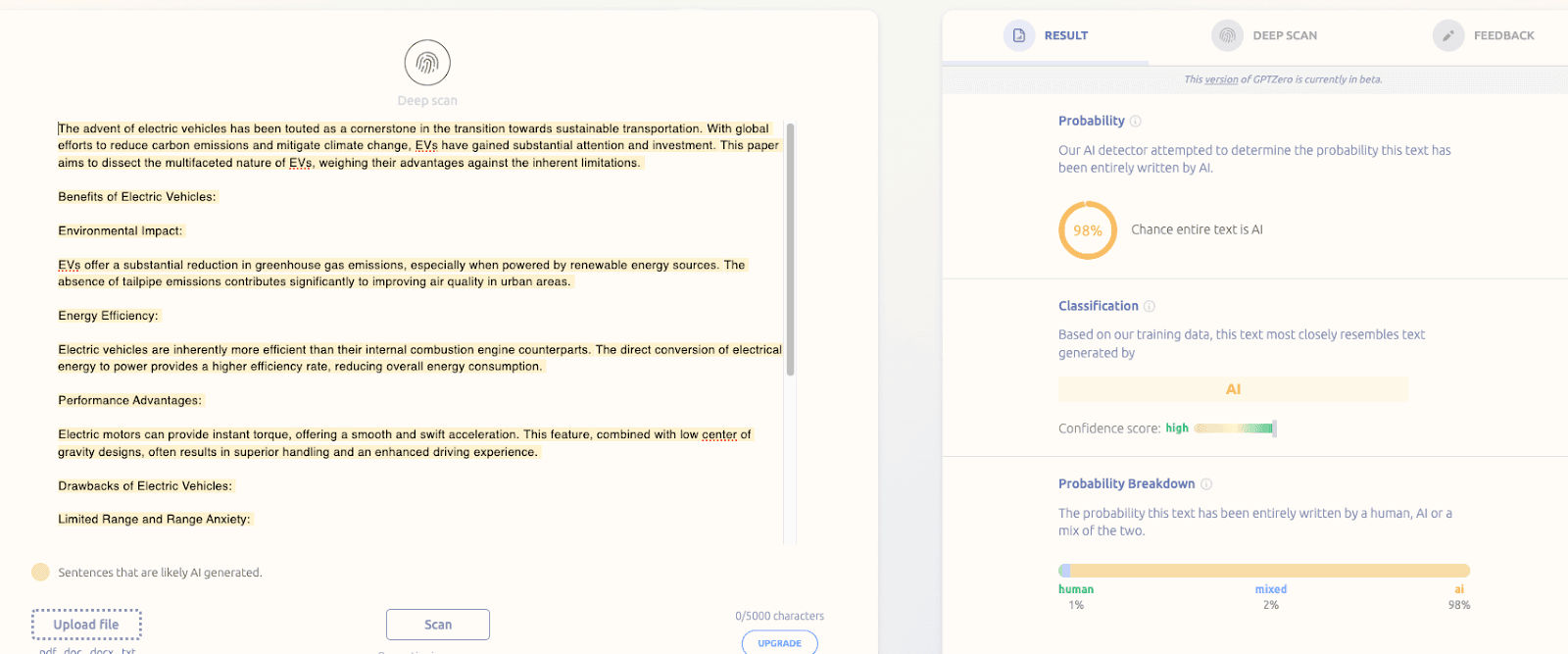 How the Best AI Detector Provides Interpretable Scores