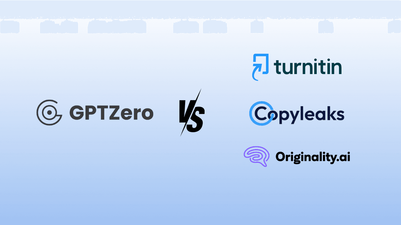 AI Benchmarking for GPTZero versus TurnitIn, Copyleaks, Originality