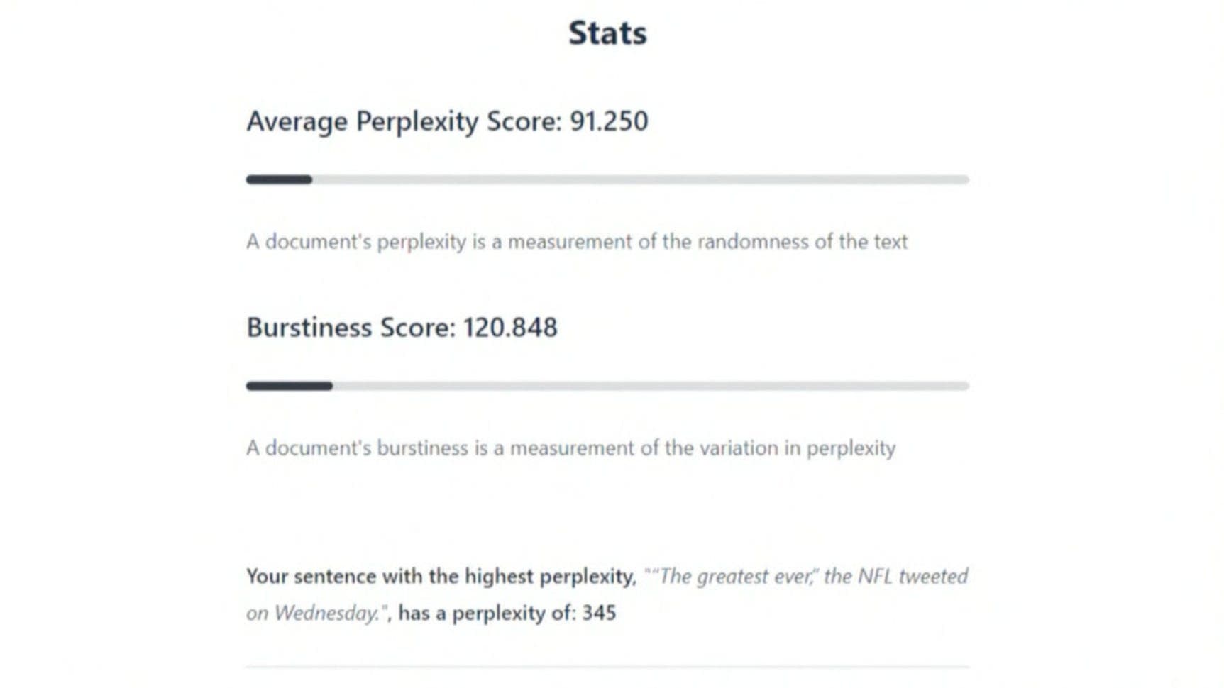 A Statistical Defence for AI Detection