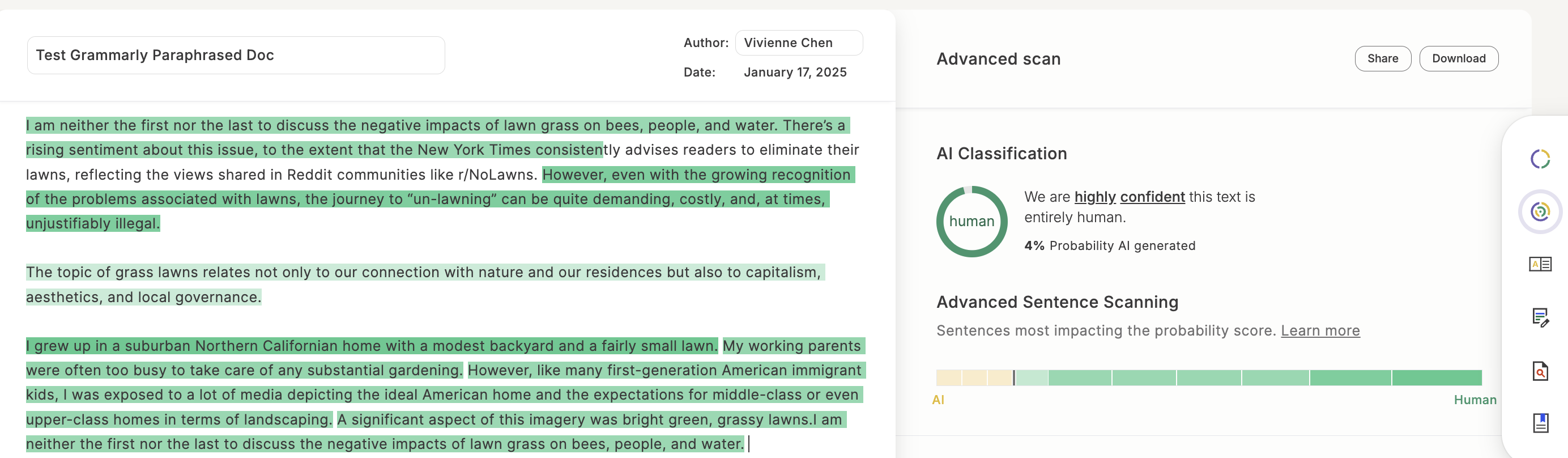 Grammarly ai review for 2025 does ai detection work on grammarly 